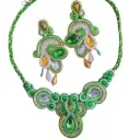 Juego Soutache 'Gala' con Arete 'Cascada de Cristal' (Set Variante)
