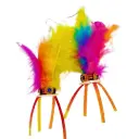 Aretes Artesanales 'Montera de Tinku' (Mujer - 3D con Plumas)