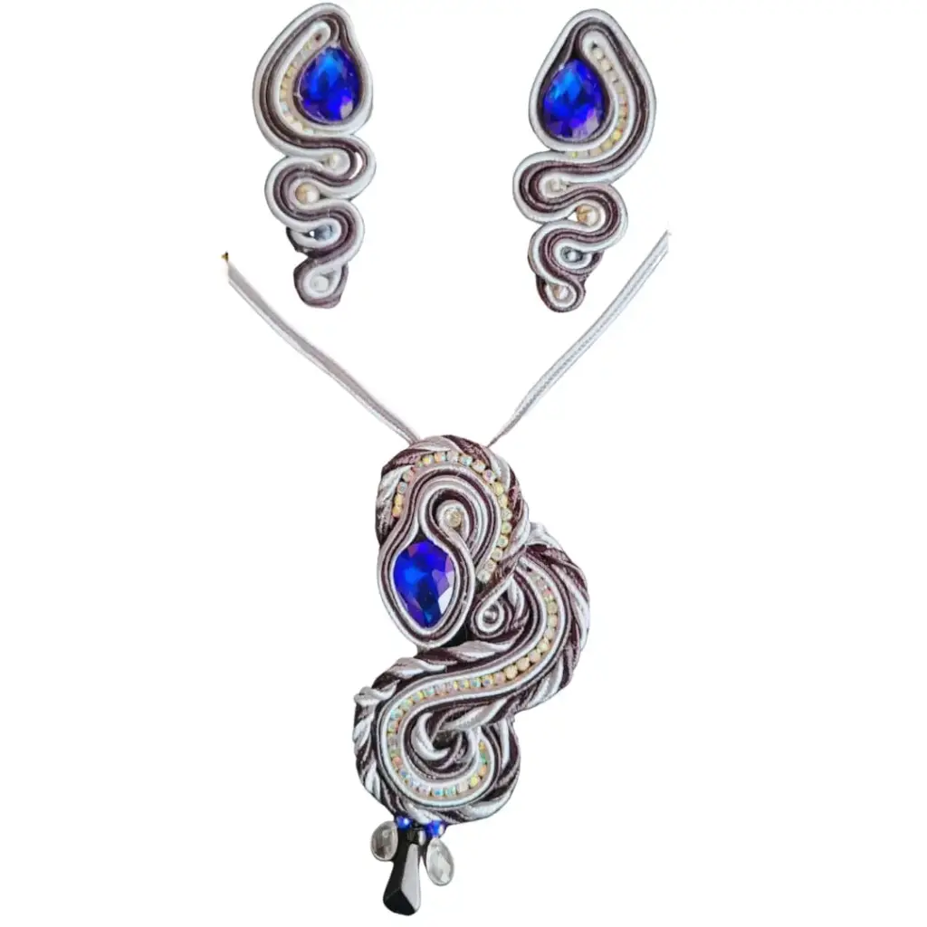 Juego Soutache 'Serpiente Amaru' (Diseño Orgánico)