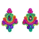 Aretes Soutache 'Escudo Folklórico' (Modelo Base con Variantes)
