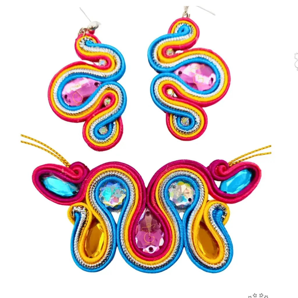 Juego Soutache 'Serpentina de Gala' (Diseño Folklórico)