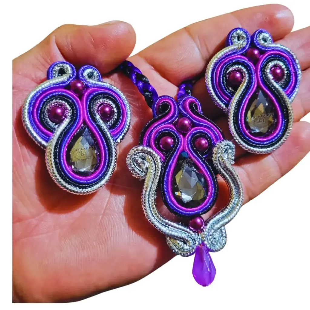 Juego Soutache 'Gala Filigrana' (Bordado en Pedrería)