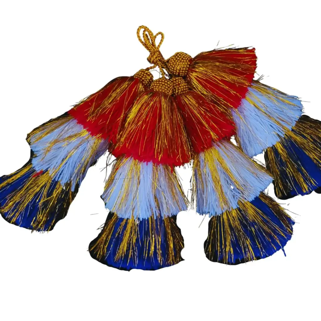 Tulmas (Borlas) para Trenzas 'Gala Folklórica' (Bordado en Pedrería)