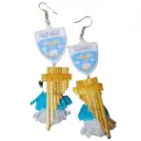 Aretes 'Logo Sikuri' Personalizados (MDF, Siku y Borlas)