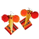 Aretes 'Sikuri Textil' (Lliclla, Siku y Pompones)