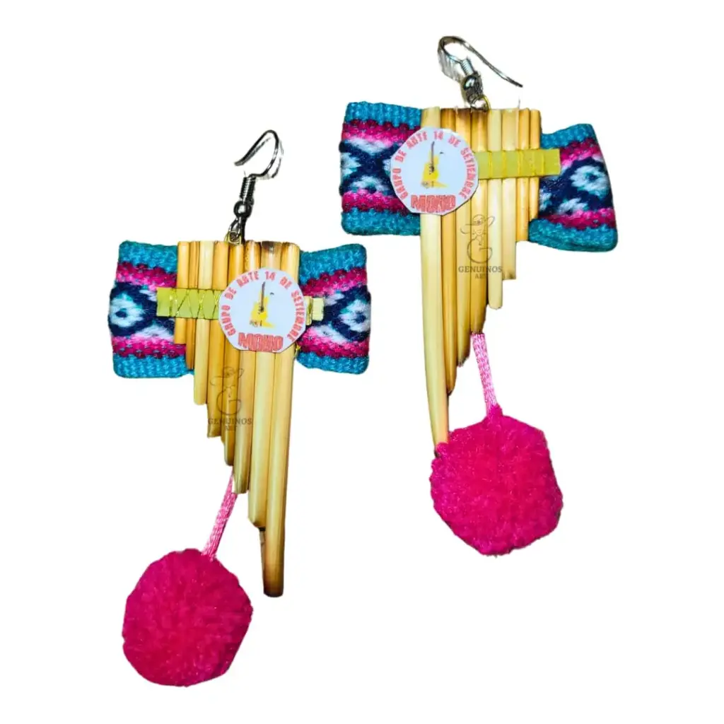 Aretes 'Siku Personalizado' (Chillihua, Lliclla y Pompón)