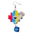 Aretes 'Chakana Sikuri' Personalizados (MDF, Siku y Dije)