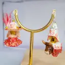 Aretes 'Waca Waca' 3D Asimétricos (Toro y Lechera)