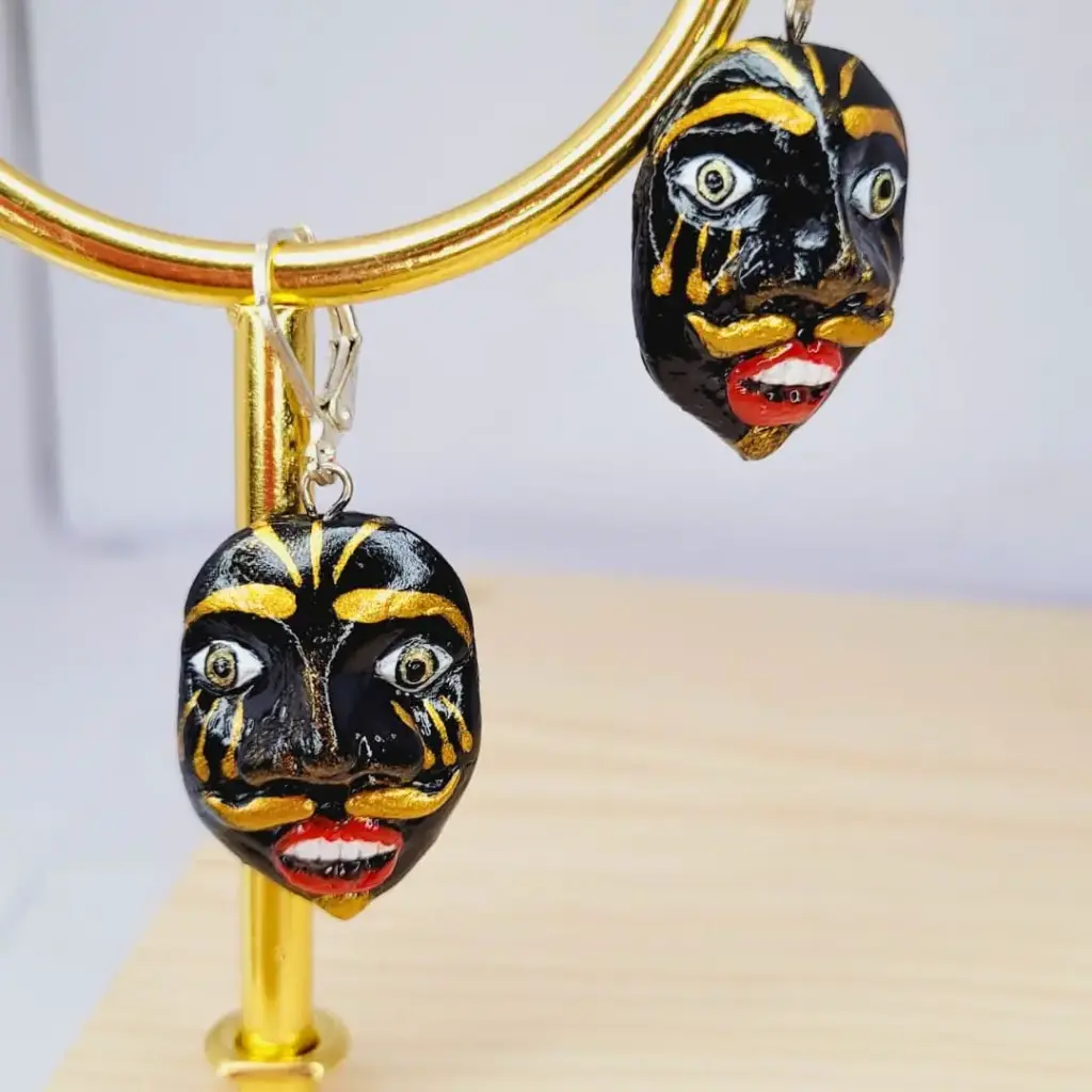 Aretes 'Careta del Negrillo' 3D (Morenada)
