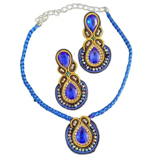 Juego Soutache 'Aura de Cristal' con Murano | Joyería | Genuinos Art